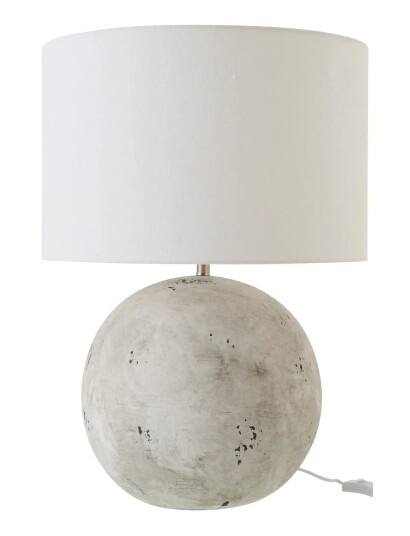 J Line Table Lamp Ball Ceramic Grey   Grey   H62CM