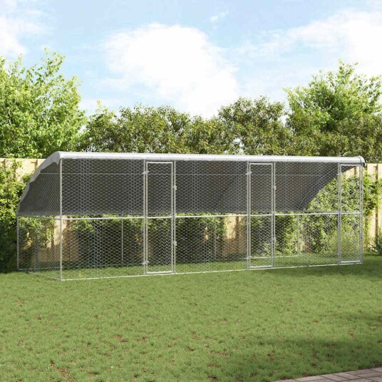 Vidaxl Hundebur 3 Stk. Sølv 6 X 2 X 2 M Galvanisert Stål