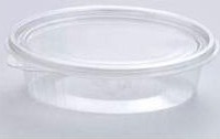 Salatbakke Clearshow 150 Ml 150X112x31 Mm Oval Hængslet Låg Rpet Klar,16 Pk X 50 Stk/Krt