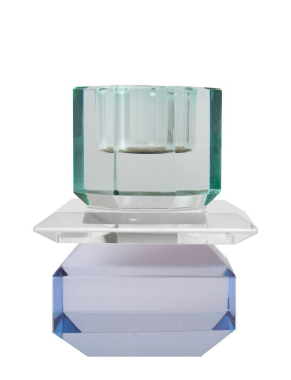C"est Bon Crystal Candle Holder - Blue - ONE SIZE