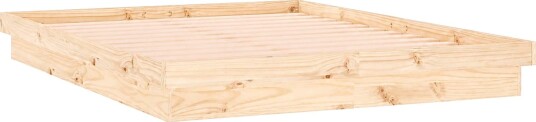 vidaXL Sengeramme med LED 160x200 cm heltre 8720287071709