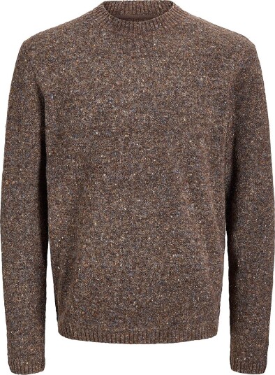 Jack & Jones Genser Jjeniel Knit Crew Neck Sn Brun