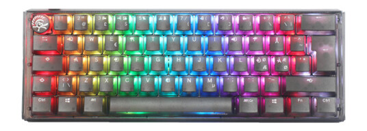 Ducky One 3 - Aura Black Nordic - Mini 60% - Gateron Baby Kangaroo - RGB - ND - Gamingtastatur - Nordisk - Svart