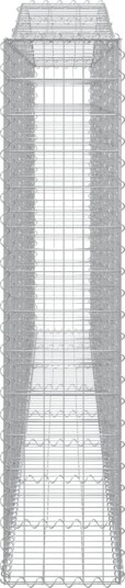 vidaXL Gabionkurver buede 10 stk 400x30x140/160 cm galvanisert jern