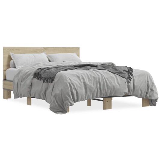  Sengeramme sonoma eik 120x200 cm konstruert tre og metall 8721102614941