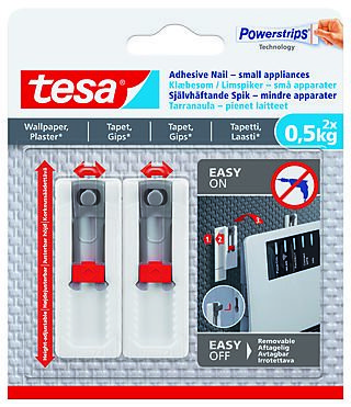 Tesa Limspiker 2-pak 0,5kg Justerbar for Tapet og Gips