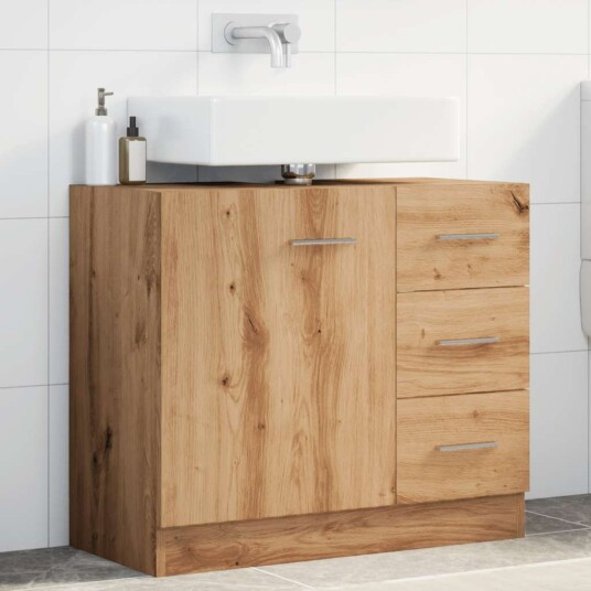Servantskap artisan eik 63x30x54 cm konstruert tre 8721158506788