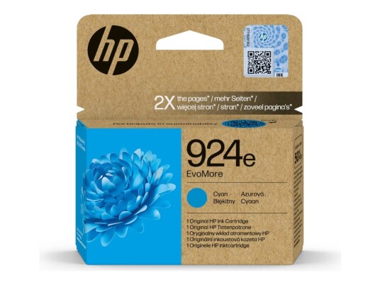 Hp 924E Evomore - Cyan - Original - Blekkpatron - For Officejet Pro 8130E Hp 924E Evomore - Cyan - Original - Blekkpatron - For Officejet Pro 8130E