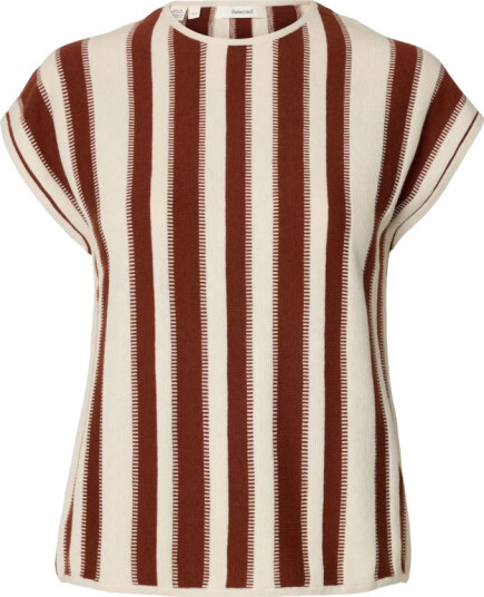 Selected Women Vest Slflina Sl Knit O Neck Grå Selected Women Vest Slflina Sl Knit O Neck Grå