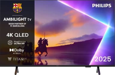 Philips 65" PUS8500 4K QLED Smart-TV med Ambilight og Dolby Atmos