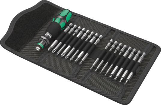 Wera Kompakt 60 Bitsskrutrekkersett med etui - 17 deler