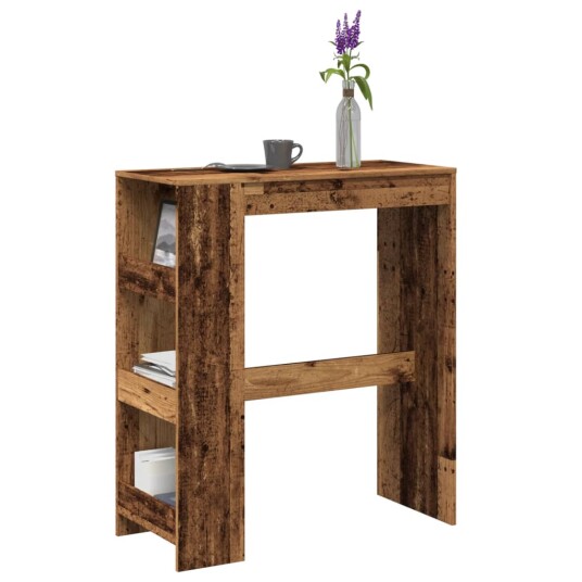  Barbord med stativer gammelt tre 90x40x103,5 cm konstruert tre 8721158386687