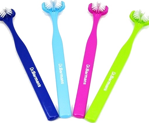 Dr. Barman"s 3-sidig SuperBrush Tannbørste - Junior GRØNN