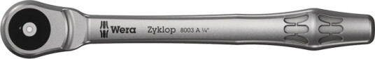 Wera 8003 A Skrallehåndtak 1/4" Zyklop Metall Push 141mm Wera 8003 A Skrallehåndtak 1/4" Zyklop Metall Push 141mm