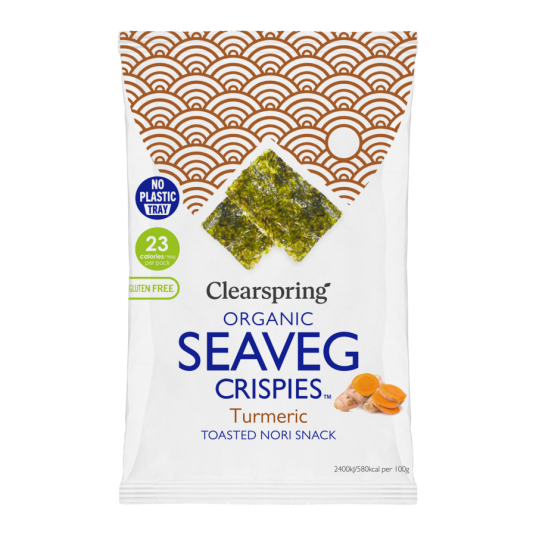 Clearspring økologisk seaveg crispies gurkemeie 4 g