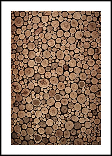 Rustic Wood Log Pattern Plakat Plakat / 100x150cm