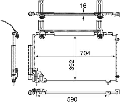 Kondensator klimaanlegg MAHLE AC 471 000S