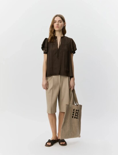 Sofie Schnoor Lalilasw Frill Top Brown 34 Sofie Schnoor Lalilasw Frill Top Brown 34