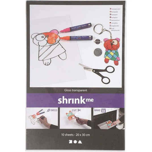 Creativ Company | Krympeplast transparent blank - 20x30 cm 10 ark Creativ Company | Krympeplast transparent blank - 20x30 cm 10 ark