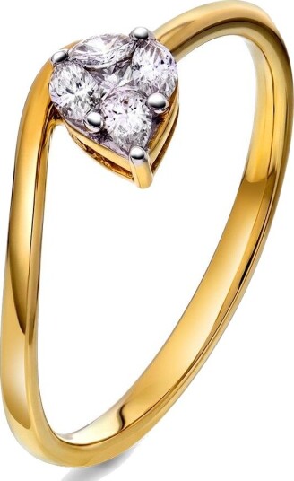 Pan Jewelry Ring i gull med diamant 0,15 ct WP størrelse Ring i gull med diamant 0,15 ct WP Str. 54