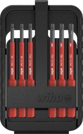 Wiha 43153 SlimBit Torx Bitssett 1000 V for Elektrikere 7 deler