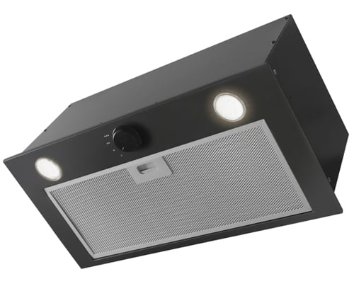 Witt WBU60RB Innebygd Ventilator Svart med Belysning 648 m³/h