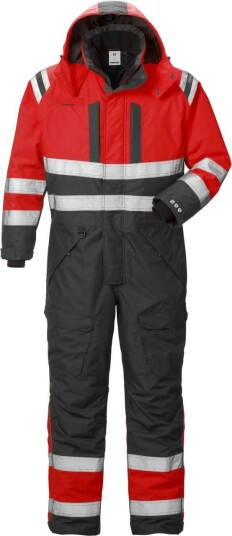 Fristads Høy Synlighet Airtech Vinterkjeledress Cl 3 8015 GTT Hi vis Rød / Svart M