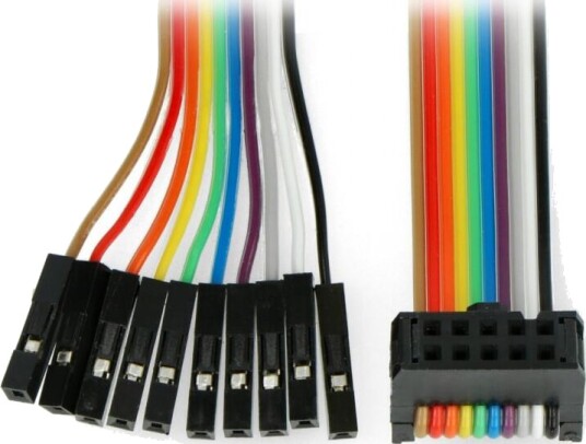 IDC kabel 10 pin med hunnledninger 25cm IDC kabel 10 pin med hunnledninger 25cm