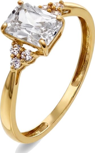 Pan Jewelry Ring i 585 gult gull med zirkonia