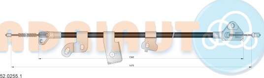 Tautrekk håndbremse ADRIAUTO 52.0255.1