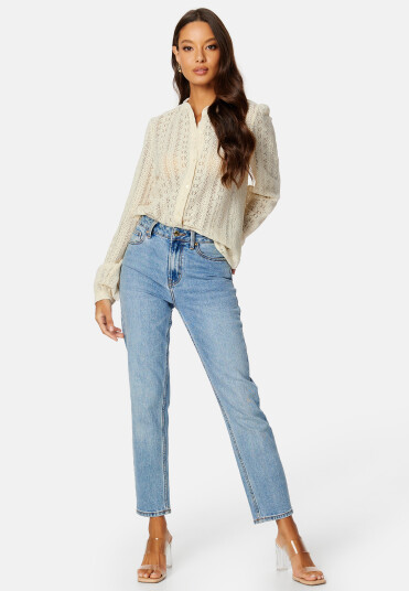 VILA Vichikka Lace L/S Shirt Birch XS VILA Vichikka Lace L/S Shirt Birch XS