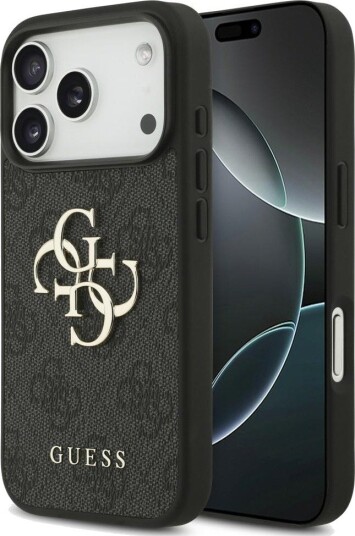GUESS 4G Big Logo Mobildeksel for iPhone 17 Pro / 18 Pro - Svart GUESS 4G Big Logo Mobildeksel for iPhone 17 Pro / 18 Pro - Svart