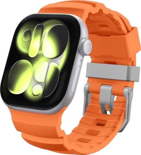 Spigen silikonrem for Apple Watch 44/45/46/49mm Oransje
