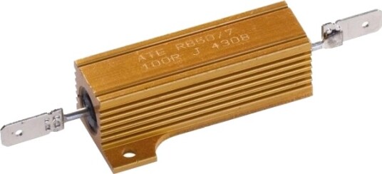 Ate Electronics Rb50/7-8R0-J Effektmotstand 8 Ohm 50 W 5 % Rektangulær Pluggtilkobling 1 Stk