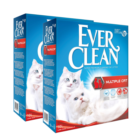 Multiple Cat Cat Litter 10 L X 2 Katt Toalett Og Kattesand Kattesand Ever Clean