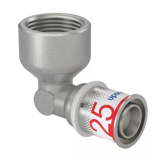 Uponor S-Press Plus Albue 25mm med Innvendig Gjenge til Gulvvarme og VVS