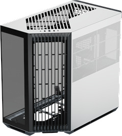 APNX V1 Midi-Tower Kabinett med Herdet Glass Svart/Hvit APNX V1 Midi-Tower Kabinett med Herdet Glass Svart/Hvit