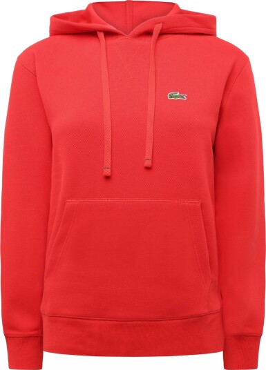 Lacoste Relaxed Fit Piqué Hoodie Red 40
