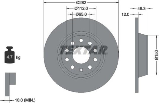 TEXTAR 92140800 Bremseskive