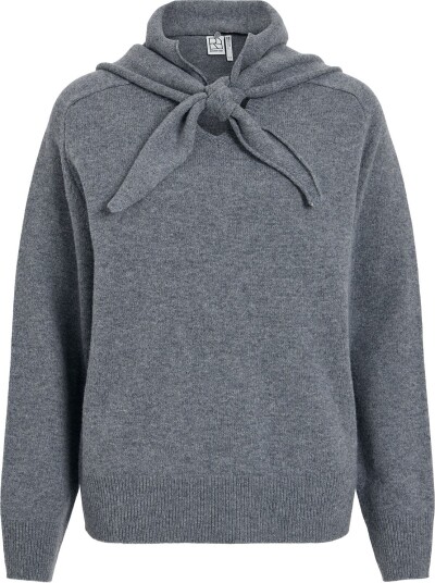 ROUGE EDIT Roukate L/S V Neck Knit/1   Grey   XS