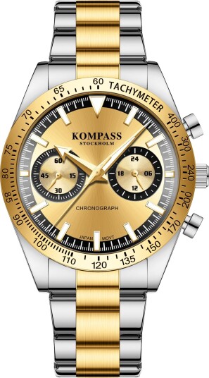 Kompass Airborne Chronograph Silver Gold