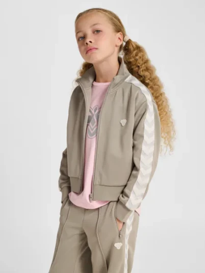 Hummel Hmljr Reg Poly Tape Girl Zip Jacket Brown 110/116