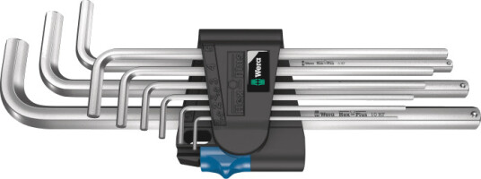 Wera 05022130001, L-shaped hex key set, Metrisk, 9 stykker, 1.5,2,2.5,3,4,5,6,8,10 mm