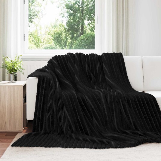 vidaXL Kastteppe Svart 270 x 240 cm Fleece