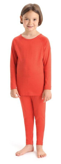 Icebreaker 200 Oasis LS Crew Top Kids Vibrant Earth Vibrant Earth 92
