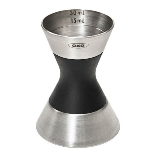 OXO - Steel dobbelt målebeger svart