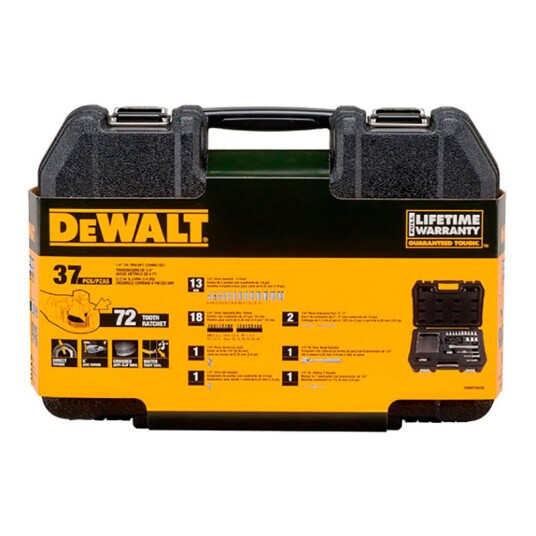 DeWalt Pipenøkkelsett 1/4tm 37 Deler