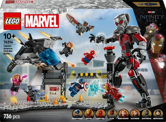 LEGO Super Heroes 76314 Actionfylt kamp fra Captain America: Civil War LEGO Super Heroes 76314 Actionfylt kamp fra Captain America: Civil War