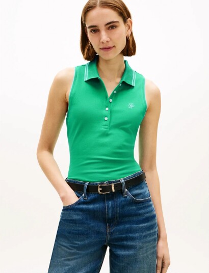 Tommy Hilfiger Swimshop Cotton Polo Ss Green S