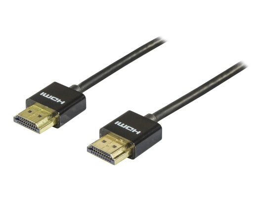 Deltaco HDMI-kabel 50 cm med Ethernet 3840x2160 svart